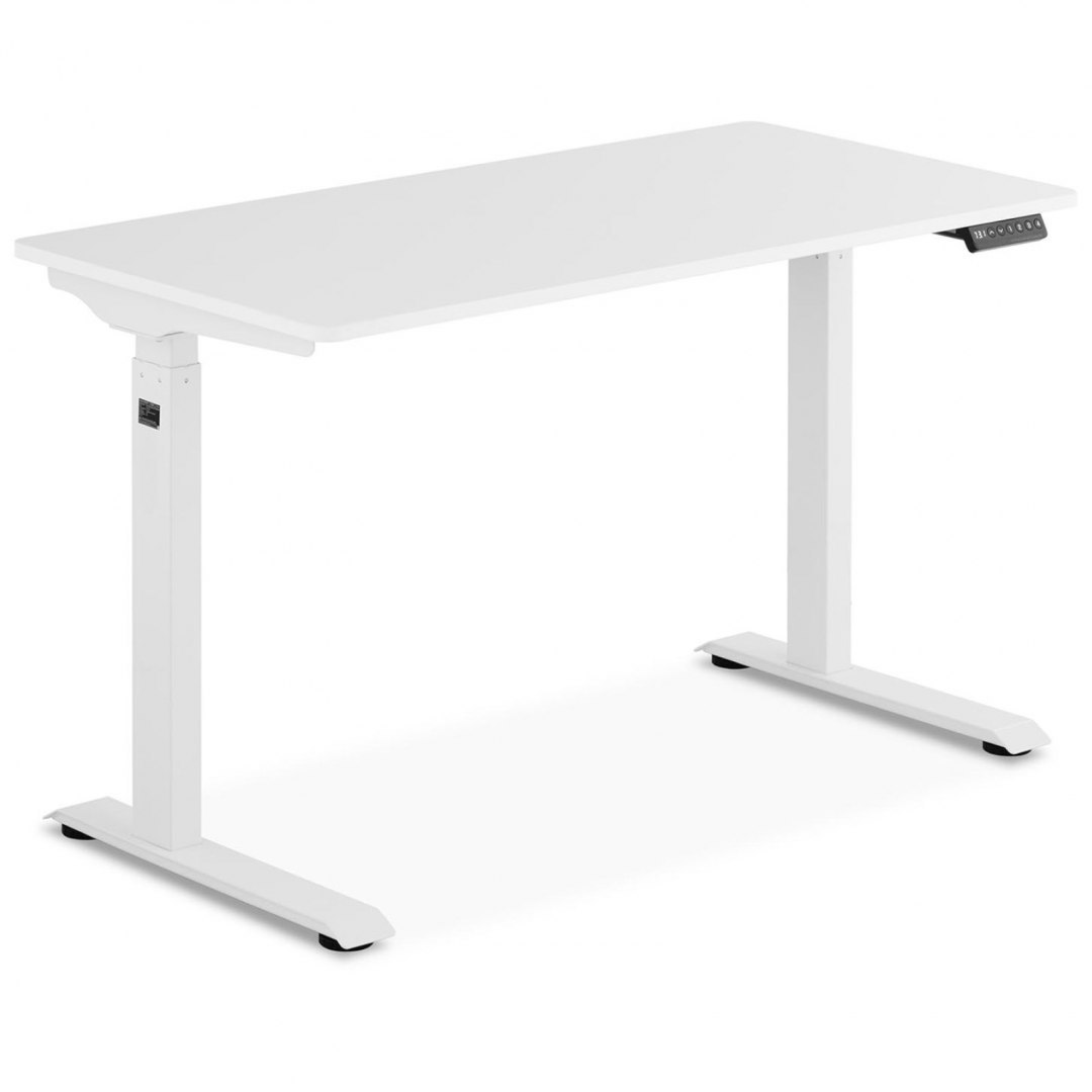 Biurko z regulacją wysokości eletryczne blat 120x60 cm wys. 730-1233 mm BIAŁE FROMM&STARCK Biurko z regulacją wysokości eletryczne blat 120x60 cm wys. 730-1233 mm BIAŁE FROMM&STARCK