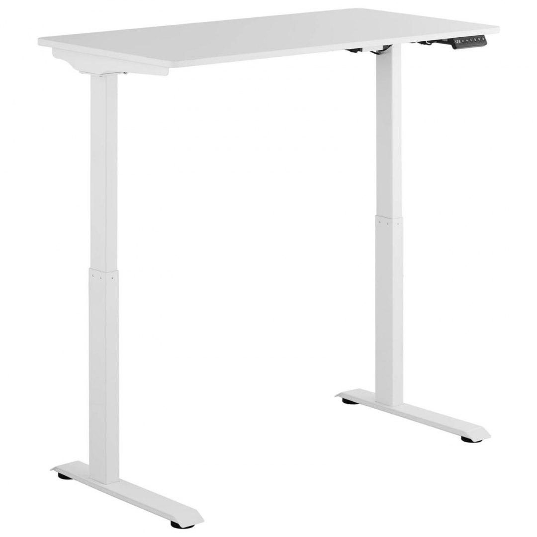 Biurko z regulacją wysokości eletryczne blat 120x60 cm wys. 730-1233 mm BIAŁE FROMM&STARCK Biurko z regulacją wysokości eletryczne blat 120x60 cm wys. 730-1233 mm BIAŁE FROMM&STARCK