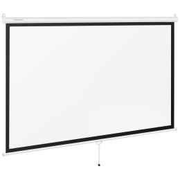 Ekran do projektora półautomatyczny ścienny sufitowy matowy biały 100'' 229.5x145 cm 16:9 FROMM&STARCK