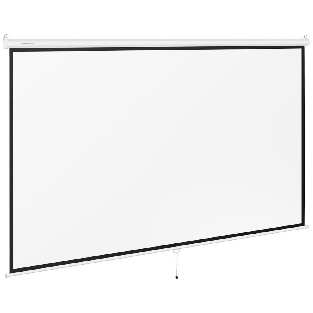 Ekran do projektora półautomatyczny ścienny sufitowy matowy biały 150'' 340x210 cm 16:9 FROMM&amp;STARCK
