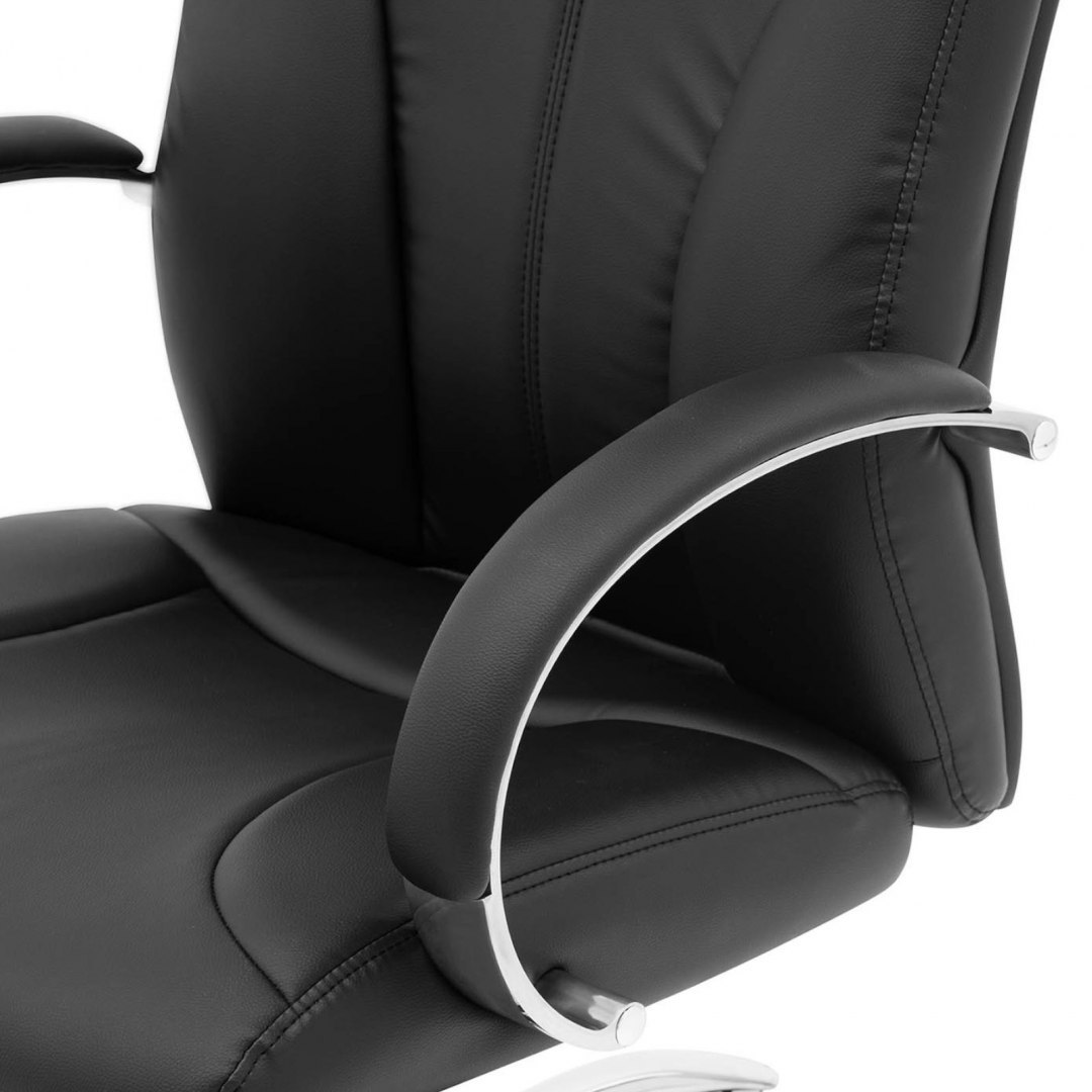 Fotel krzesło biurowe obrotowe regulowane EKOSKÓRA eleganckie maks. 100 kg FROMM&amp;STARCK