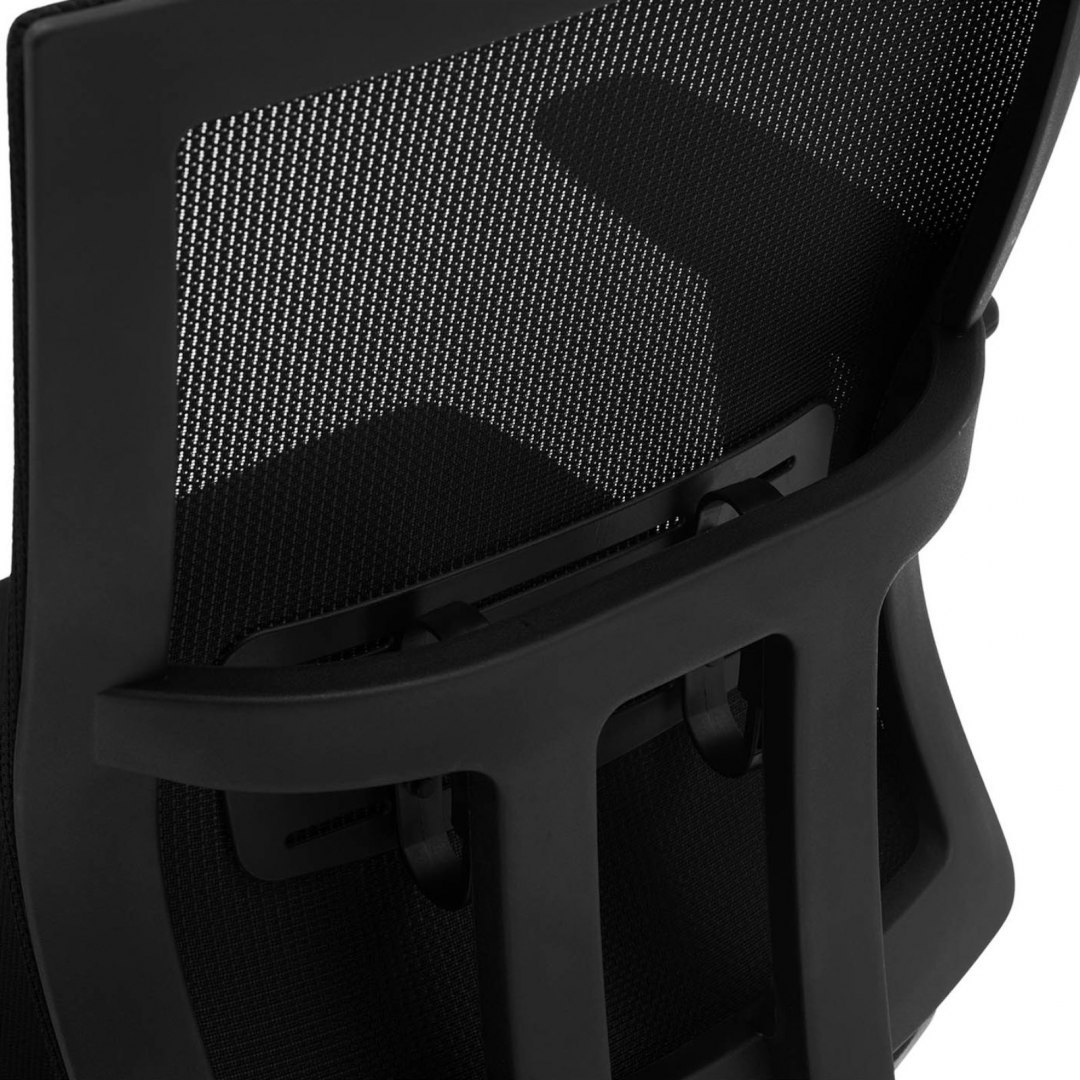 Fotel krzesło biurowe obrotowe regulowane oparcie siatkowe do 100 kg CZARNY FROMM&amp;STARCK