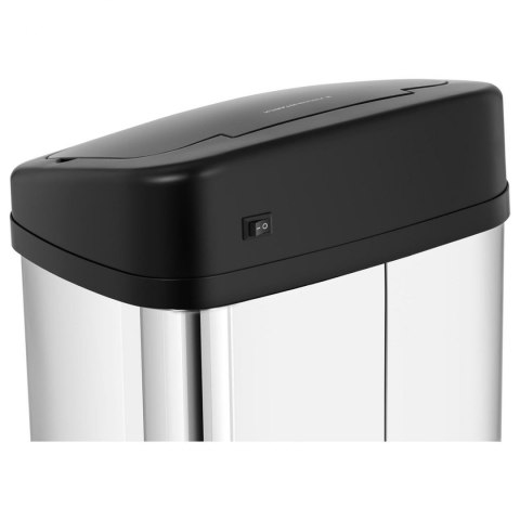 Kosz na śmieci automatyczny bezdotykowy z czujnikiem ruchu 30 cm 50 l SREBRNY FROMM&STARCK Kosz na śmieci automatyczny bezdotykowy z czujnikiem ruchu 30 cm 50 l SREBRNY FROMM&STARCK