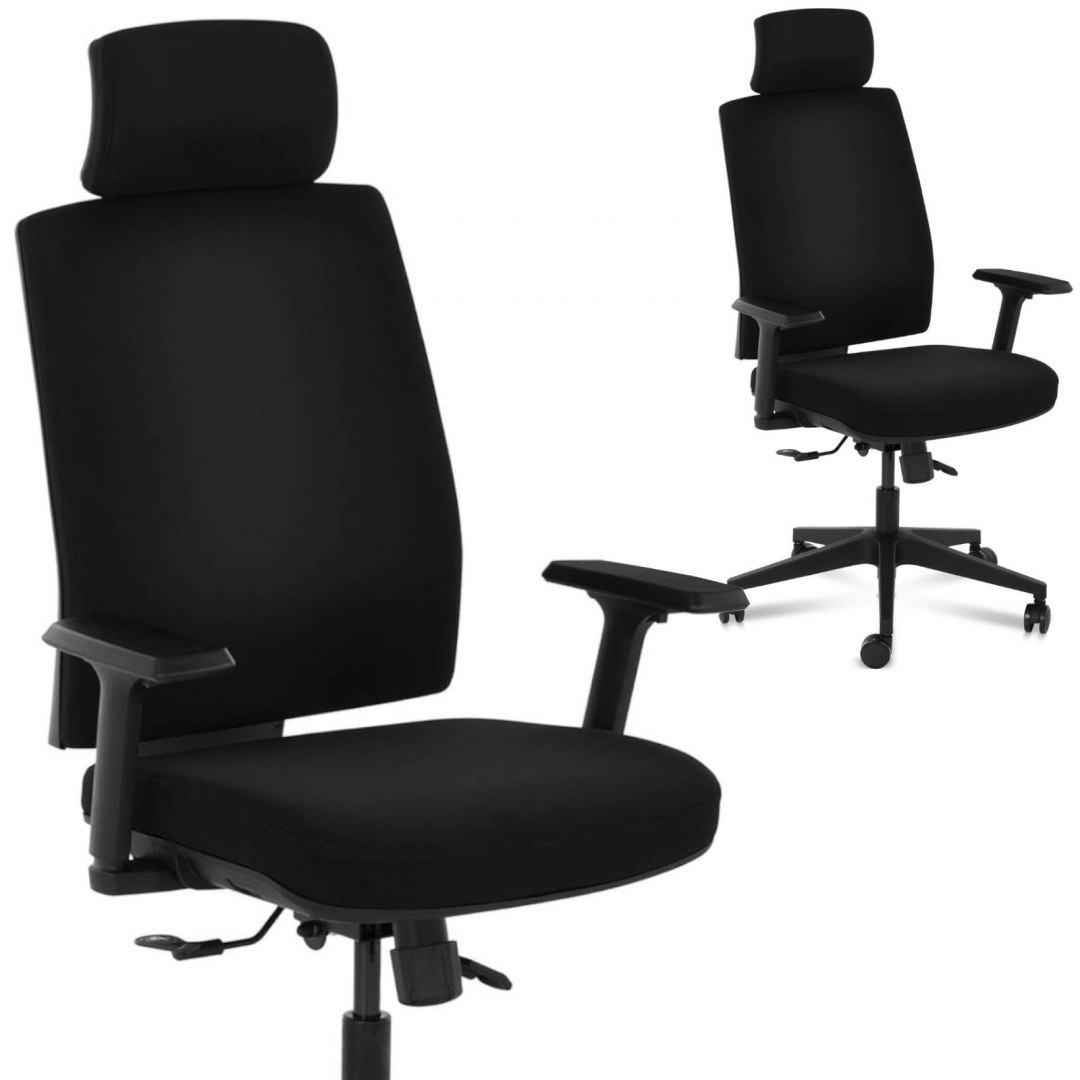 Krzesło fotel biurowy ergonomiczny obrotowy z zagłówkiem maks. 200 kg FROMM&STARCK Krzesło fotel biurowy ergonomiczny obrotowy z zagłówkiem maks. 200 kg FROMM&STARCK