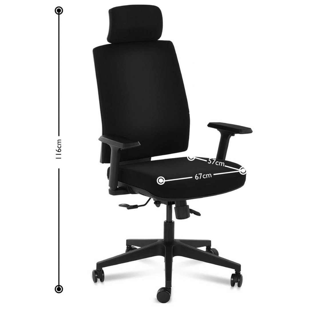 Krzesło fotel biurowy ergonomiczny obrotowy z zagłówkiem maks. 200 kg FROMM&STARCK Krzesło fotel biurowy ergonomiczny obrotowy z zagłówkiem maks. 200 kg FROMM&STARCK