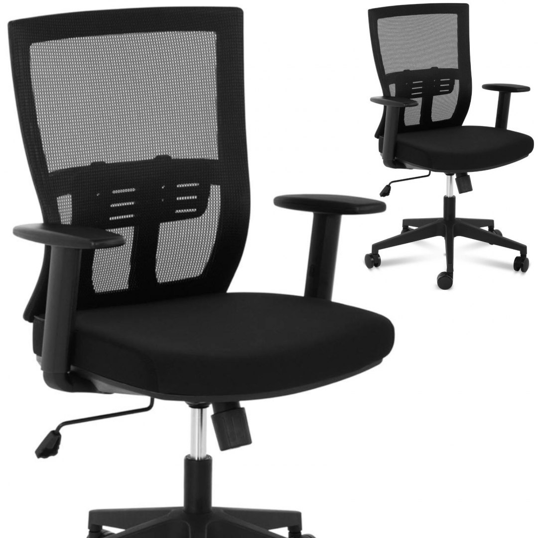 Krzesło fotel biurowy ergonomiczny z oparciem siatkowym i podparciem lędźwi maks. 150 kg FROMM&amp;STARCK