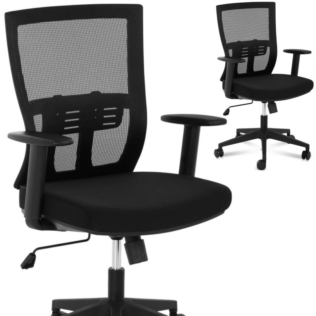 Krzesło fotel biurowy ergonomiczny z oparciem siatkowym i podparciem lędźwi maks. 150 kg FROMM&STARCK Krzesło fotel biurowy ergonomiczny z oparciem siatkowym i podparciem lędźwi maks. 150 kg FROMM&STARCK