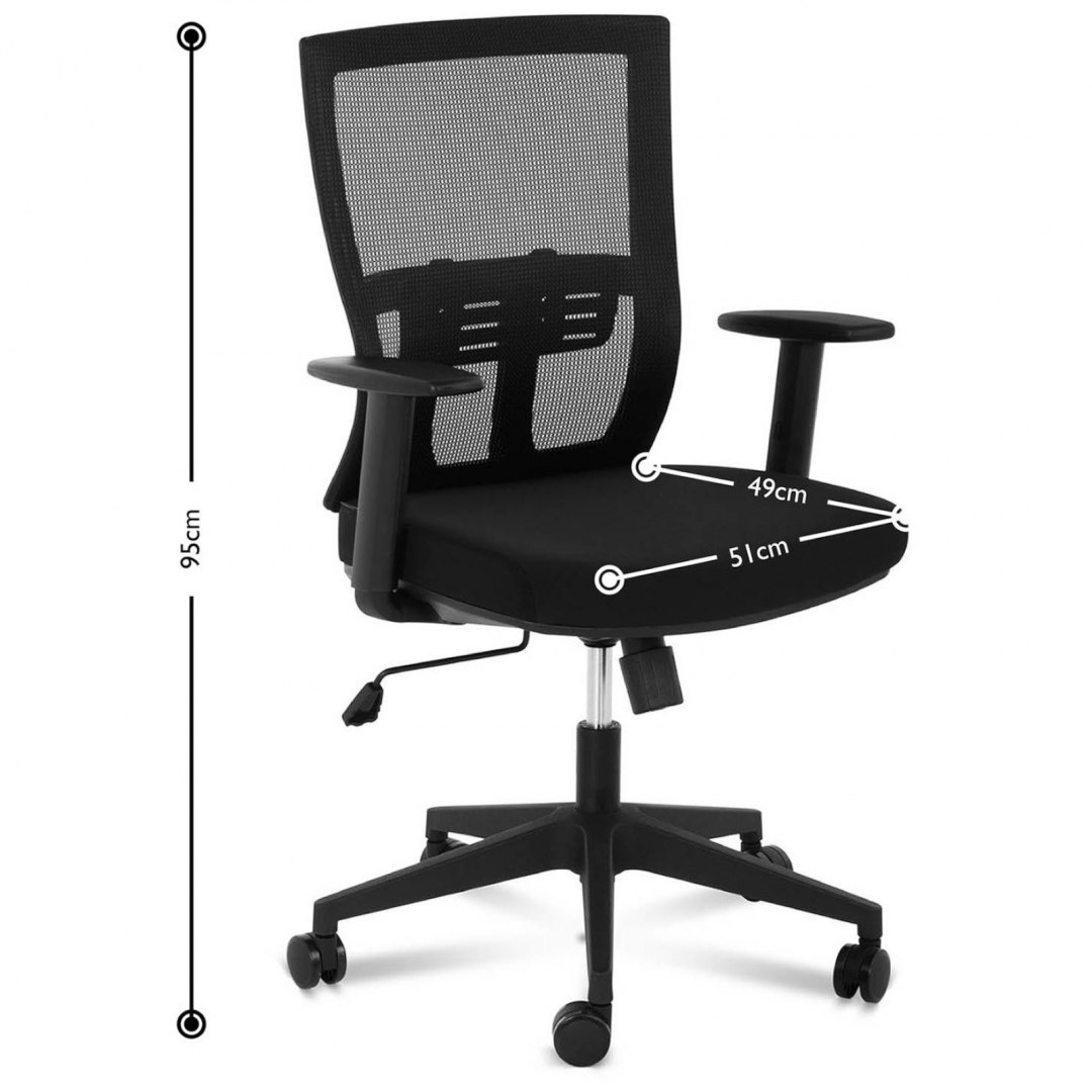 Krzesło fotel biurowy ergonomiczny z oparciem siatkowym i podparciem lędźwi maks. 150 kg FROMM&STARCK Krzesło fotel biurowy ergonomiczny z oparciem siatkowym i podparciem lędźwi maks. 150 kg FROMM&STARCK