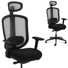 Krzesło fotel biurowy ergonomiczny z oparciem siatkowym i zagłówkiem maks. 150 kg FROMM&amp;STARCK