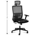 Krzesło fotel biurowy siatkowy ergonomiczny z podparciem lędźwi i zagłówkiem maks. 150 kg FROMM&amp;STARCK