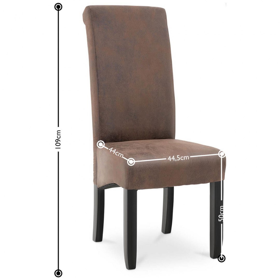 Krzesło tapicerowane do jadalni salonu 2 szt. ANTYCZNY BRĄZ FROMM&amp;STARCK