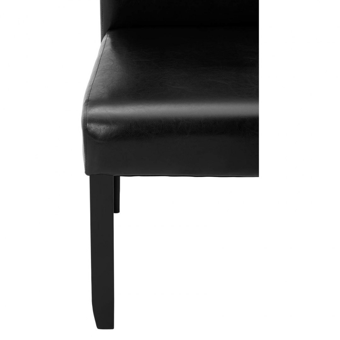 Krzesło tapicerowane do jadalni salonu EKOSKÓRA 2 szt. CZARNE FROMM&amp;STARCK