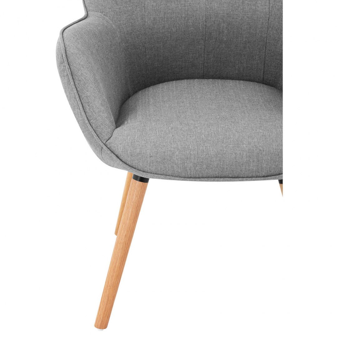 Krzesło tapicerowane skandynawskie z wysokim oparciem SZARE FROMM&amp;STARCK
