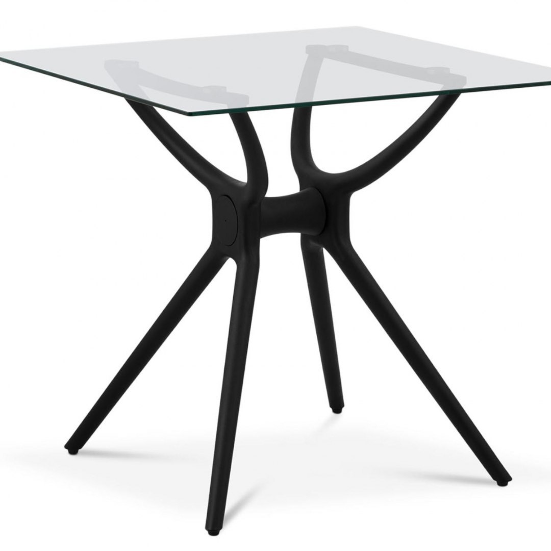 Stół stolik szklany kwadratowy do domu biura maks. 150 kg 80x80 cm FROMM&amp;STARCK
