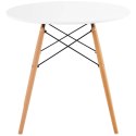 Stolik stół skandynawski do salonu biura nowoczesny okrągły śr. 80 cm wys. 74 cm FROMM&amp;STARCK