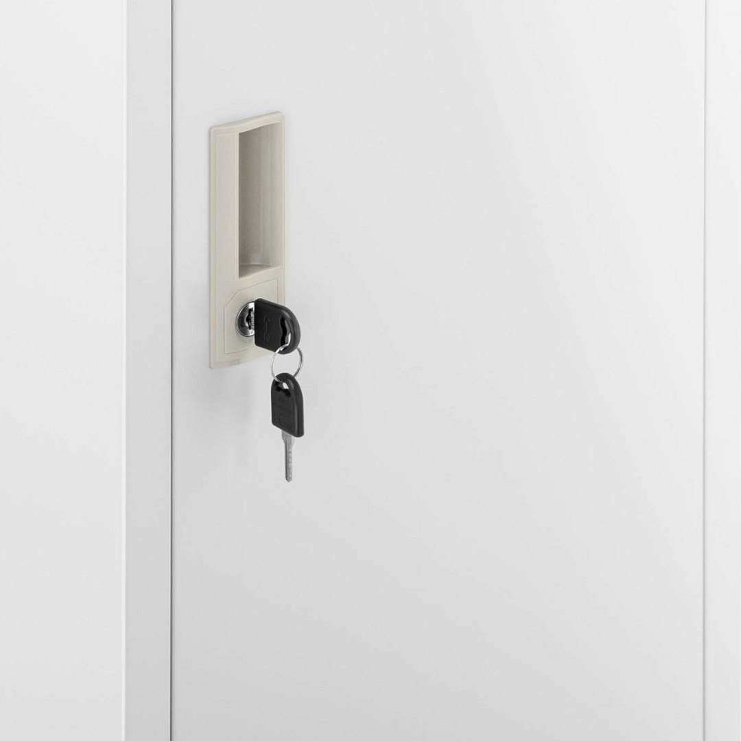 Szafa skrytka socjalna ubraniowa metalowa z zamkiem na klucz 1-drzwiowa wys. 180 cm FROMM&amp;STARCK