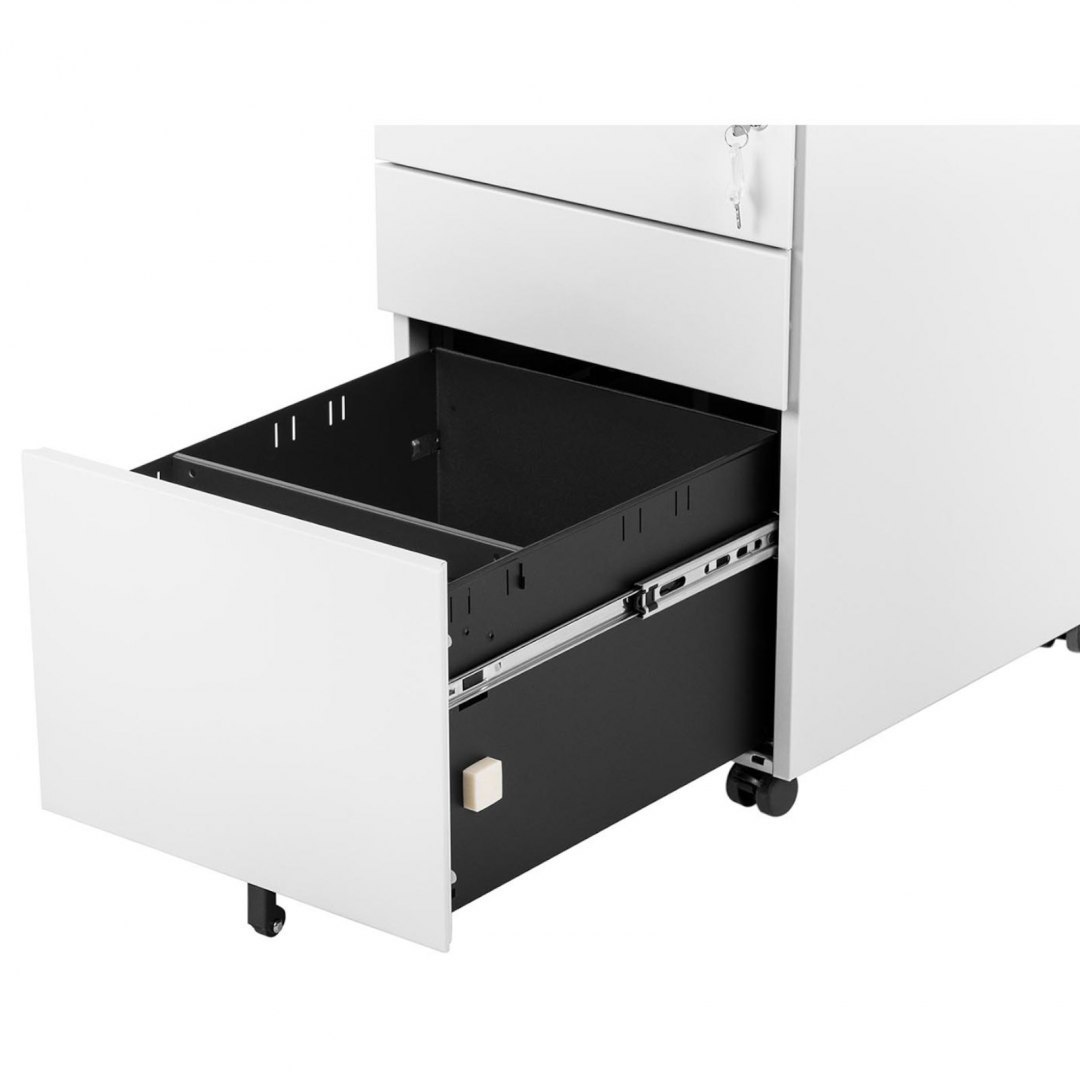 Szafka kontenerek pod biurko biurowy mobilny na kółkach 3 szuflady 53x39x60 cm FROMM&STARCK Szafka kontenerek pod biurko biurowy mobilny na kółkach 3 szuflady 53x39x60 cm FROMM&STARCK