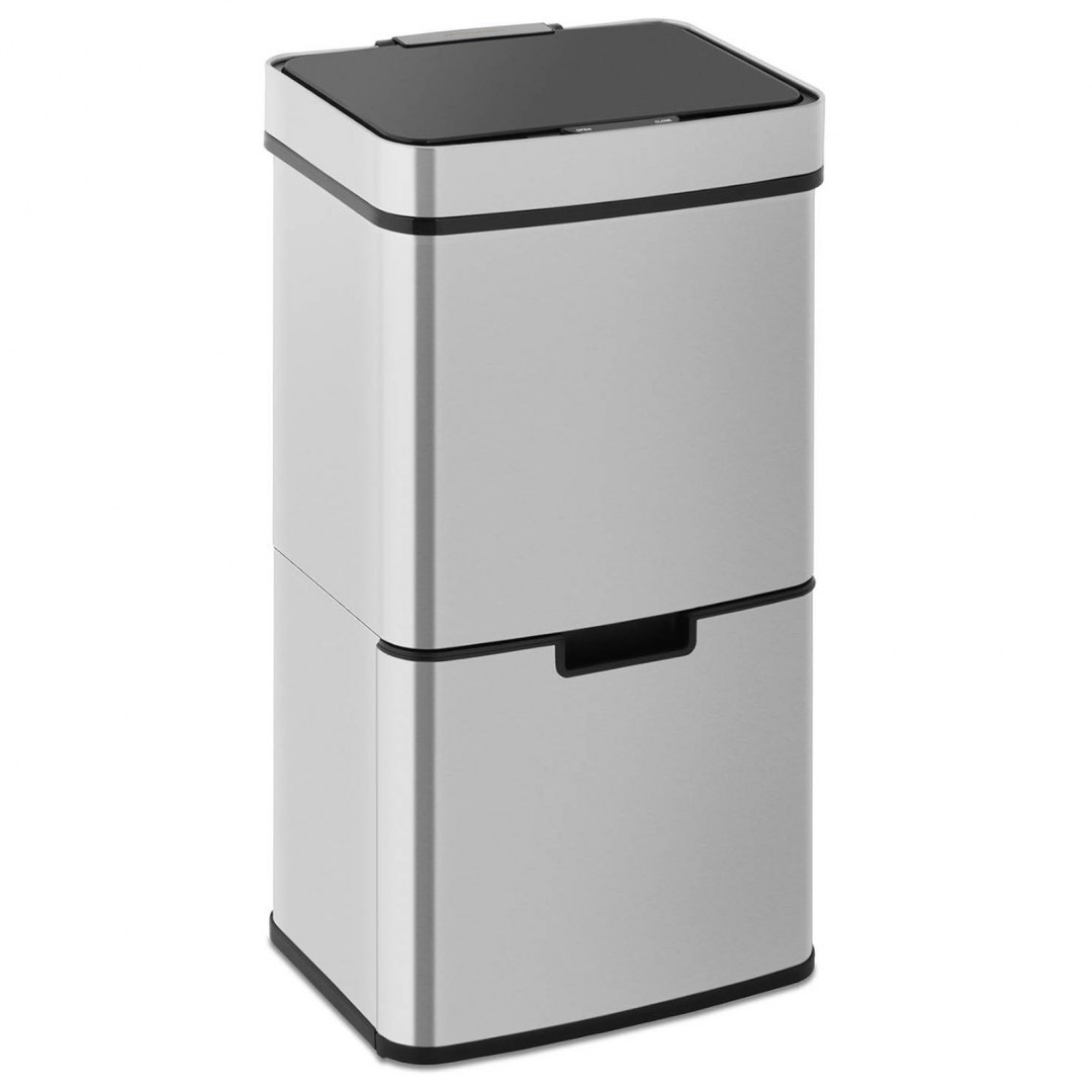 Kosz na śmieci automatyczny bezdotykowy z czujnikiem ruchu 30 cm - 3 kosze 67 l FROMM&STARCK Kosz na śmieci automatyczny bezdotykowy z czujnikiem ruchu 30 cm - 3 kosze 67 l FROMM&STARCK