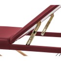 Stół łóżko do masażu drewniane przenośne składane Marseille Red do 227 kg czerwone Physa