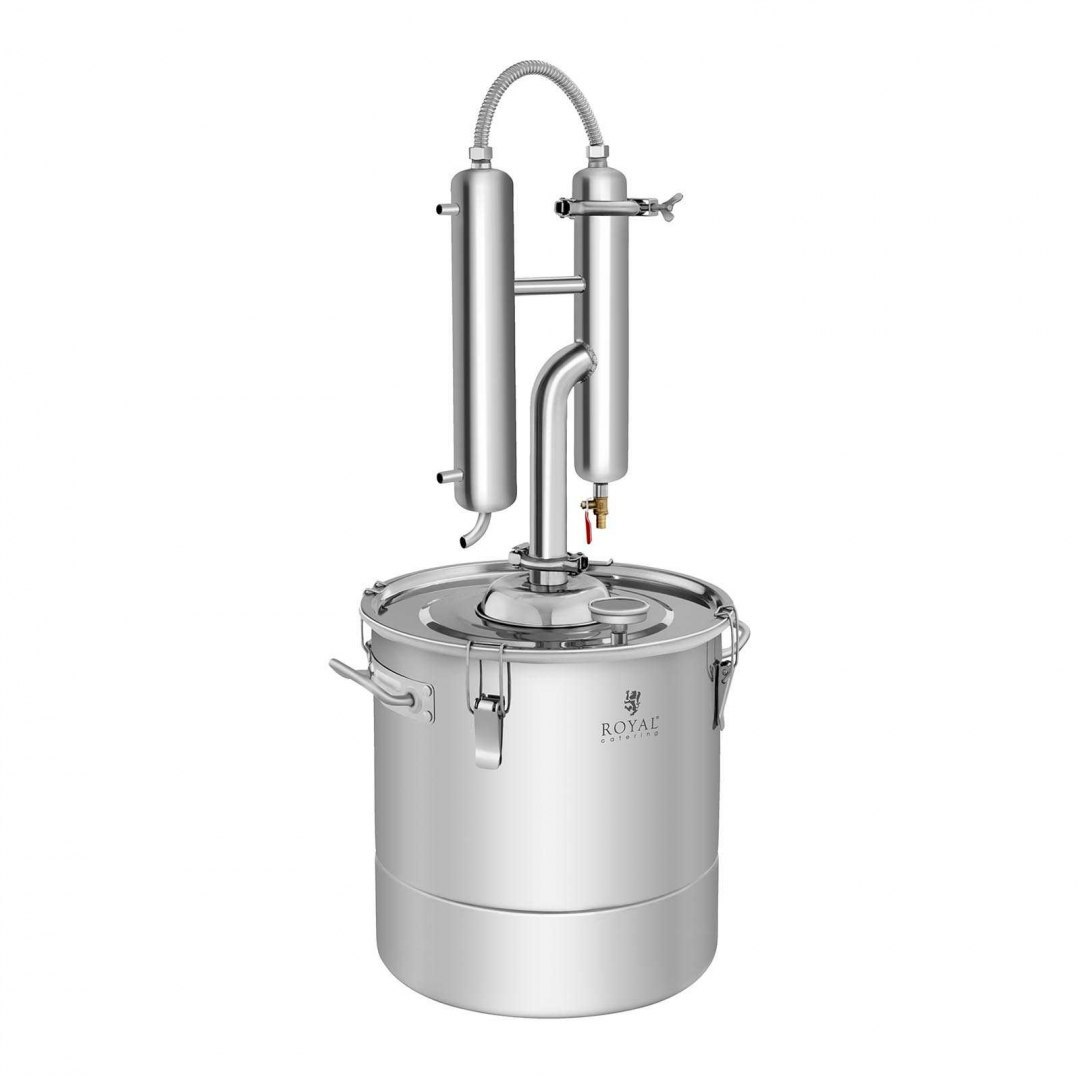 Destylator urządzenie do destylacji 30L + termometr analogowy Royal Catering Destylator urządzenie do destylacji 30L + termometr analogowy Royal Catering