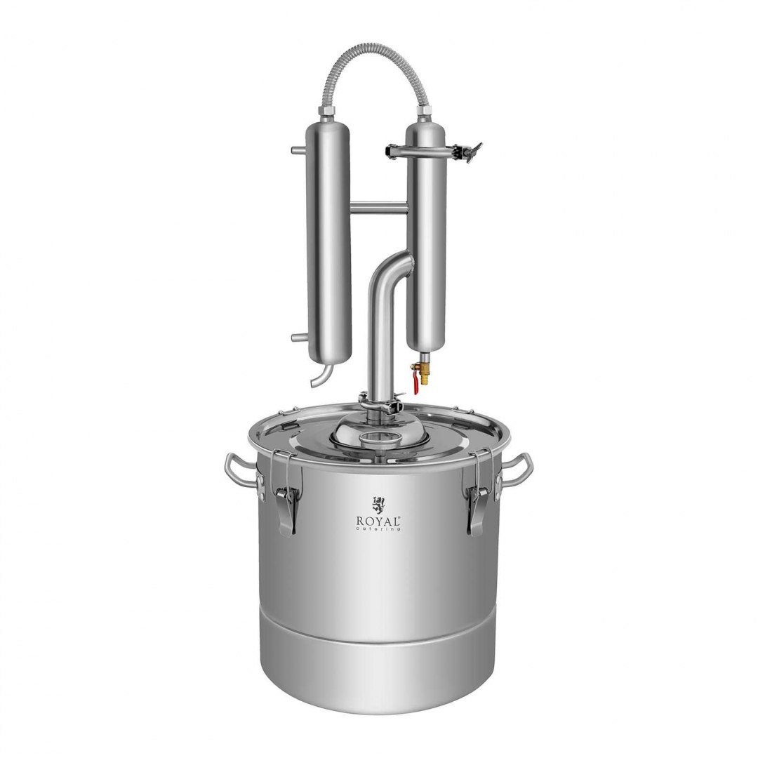 Destylator urządzenie do destylacji 30L + termometr analogowy Royal Catering Destylator urządzenie do destylacji 30L + termometr analogowy Royal Catering