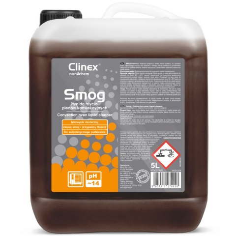 Skuteczny silny płyn do mycia pieców konwekcyjno-parowych wędzarni CLINEX Smog 5L Clinex