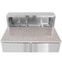 Stół chłodniczy 3-drzwiowy z nadstawą i blatem granitowym na 8x GN1/6 368 l - Hendi 236215 ARKTIC