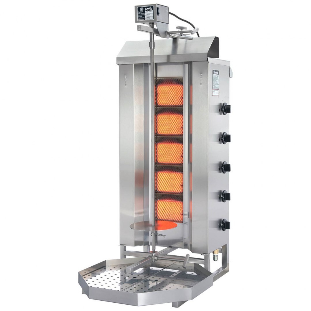 Grill opiekacz piec do kebaba gyrosa gazowy propan-butan LPG POTIS wsad 50 kg 230 V 8750 W POTIS Grill opiekacz piec do kebaba gyrosa gazowy propan-butan LPG POTIS wsad 50 kg 230 V 8750 W POTIS