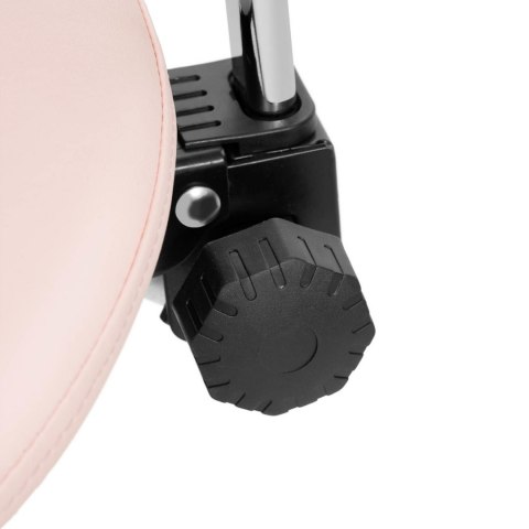 Krzesło kosmetyczne siodłowe z oparciem obrotowe regulowane MANNHEIM POWDER PINK różowe Physa Krzesło kosmetyczne siodłowe z oparciem obrotowe regulowane MANNHEIM POWDER PINK różowe Physa