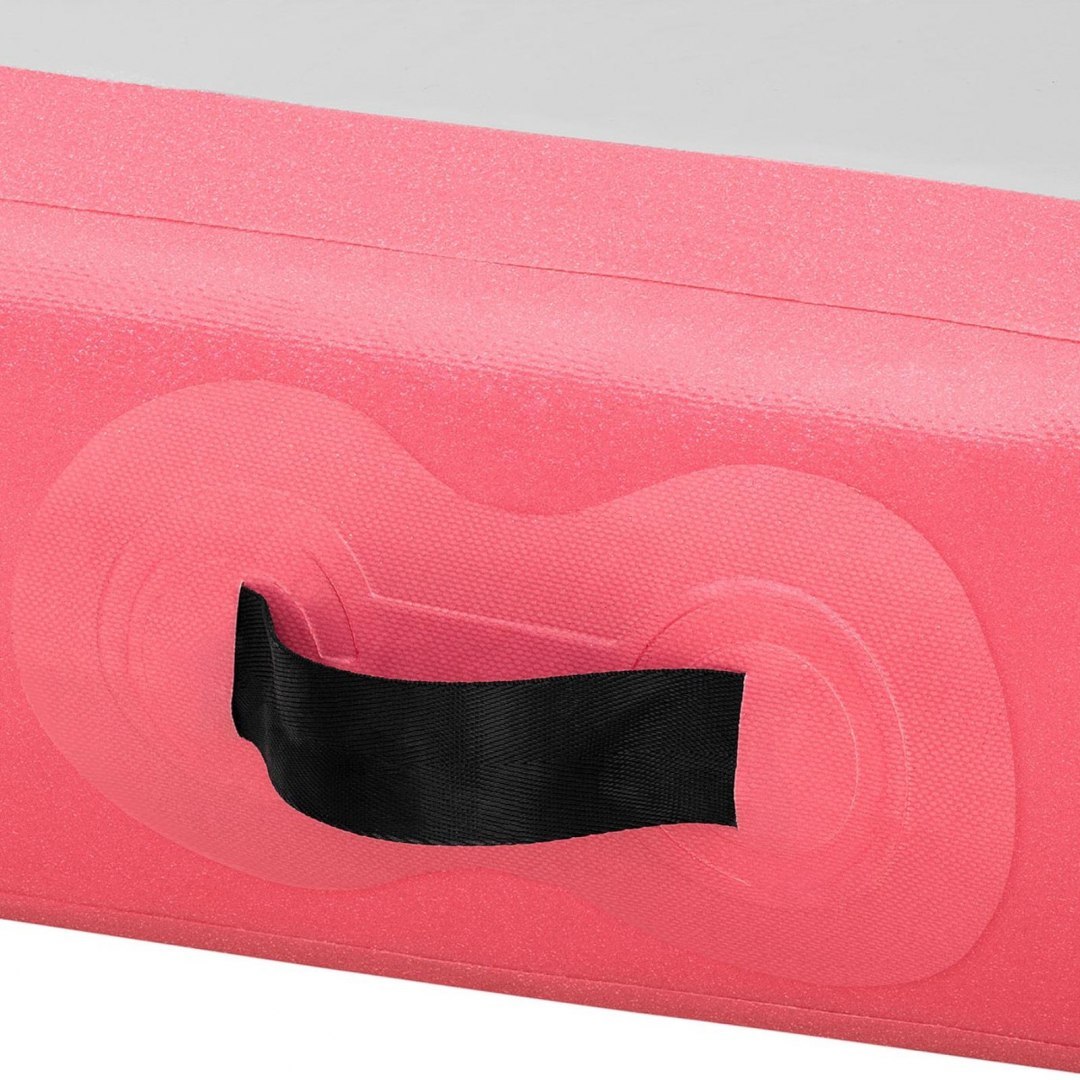 Mata materac ścieżka gimnastyczna akrobatyczna nadmuchiwana 400 x 100 x 20 cm różowa GYMREX
