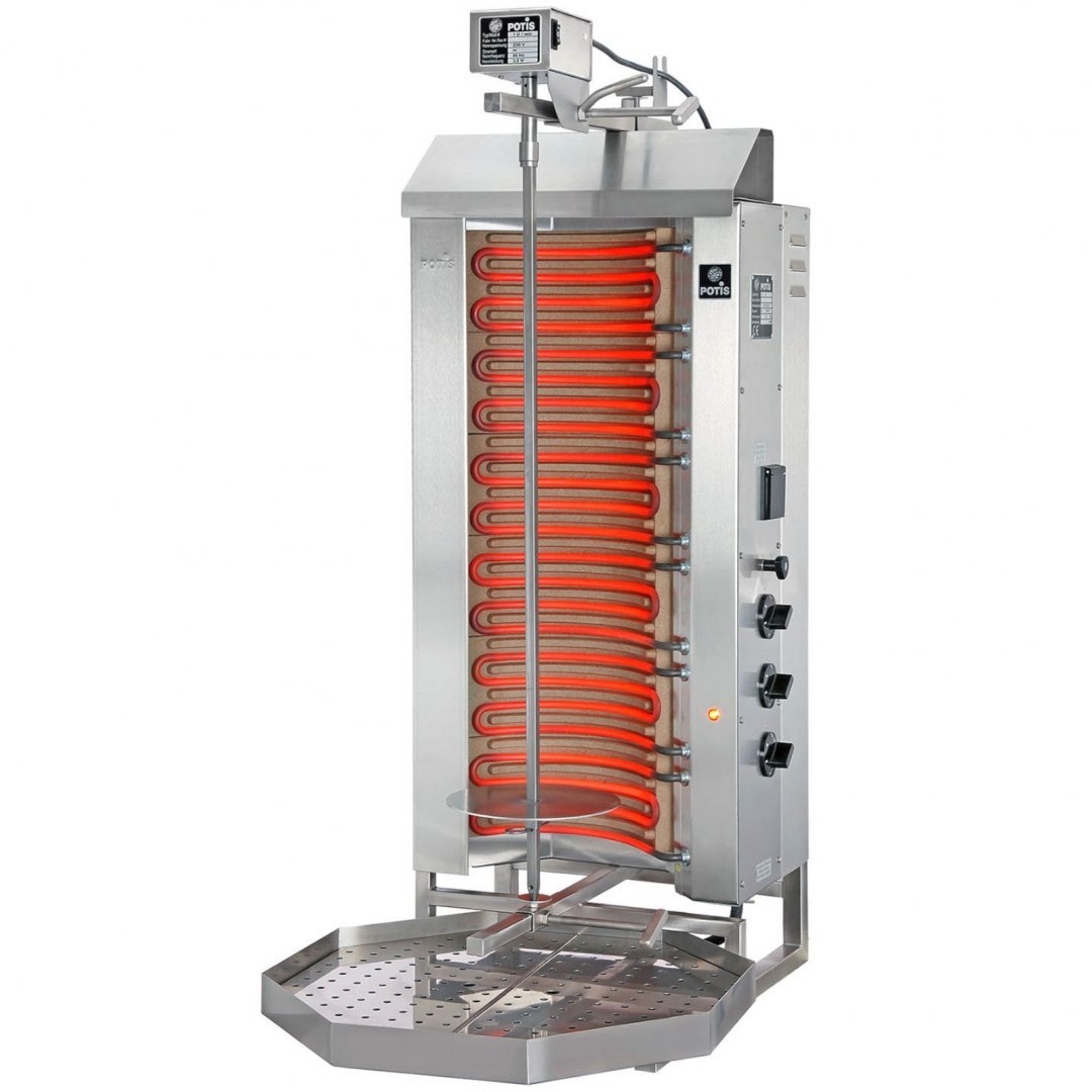Piec grill opiekacz do kebaba gyrosa elektryczny profesjonalny POTIS wsad 50 kg 400 V 9 kW POTIS Piec grill opiekacz do kebaba gyrosa elektryczny profesjonalny POTIS wsad 50 kg 400 V 9 kW POTIS