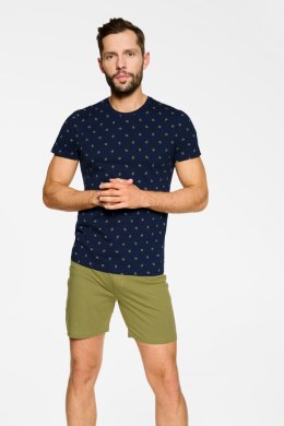 Piżama Needle 39730-59X Granatowo-Zielona Granatowo-Zielony XXL