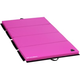Mata materac gimnastyczny rehabilitacyjny składany 200 x 100 x 5 cm różowy GYMREX
