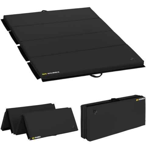 Mata materac gimnastyczny rehabilitacyjny składany 200 x 120 x 5 cm czarny GYMREX Mata materac gimnastyczny rehabilitacyjny składany 200 x 120 x 5 cm czarny GYMREX