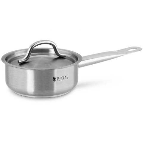 Rondel z pokrywką ze stali nierdzewnej grube dno 4mm 0.9L Royal Catering Rondel z pokrywką ze stali nierdzewnej grube dno 4mm 0.9L Royal Catering