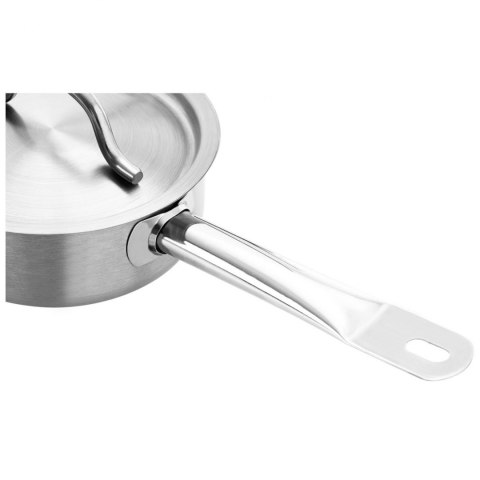 Rondel z pokrywką ze stali nierdzewnej grube dno 4mm 0.9L Royal Catering Rondel z pokrywką ze stali nierdzewnej grube dno 4mm 0.9L Royal Catering