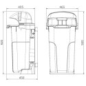 Kosz kubeł uliczny miejski na słupek lub ścianę URBAN BIN 50L - zielony Europlast Austria