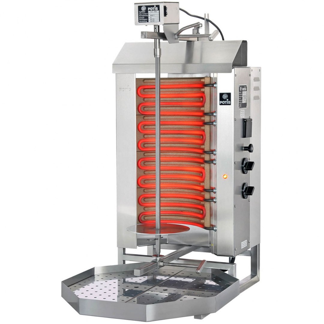 Piec grill opiekacz do kebaba gyrosa elektryczny pionowy POTIS wsad 30 kg 400 V 6 kW POTIS