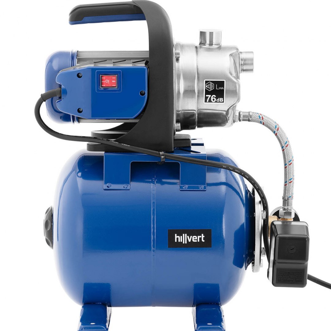Pompa ciśnieniowa samozasysająca hydrofor do pompowania wody z uchwytem 19 l 3.5 m3/h 1000 W Hillvert Pompa ciśnieniowa samozasysająca hydrofor do pompowania wody z uchwytem 19 l 3.5 m3/h 1000 W Hillvert