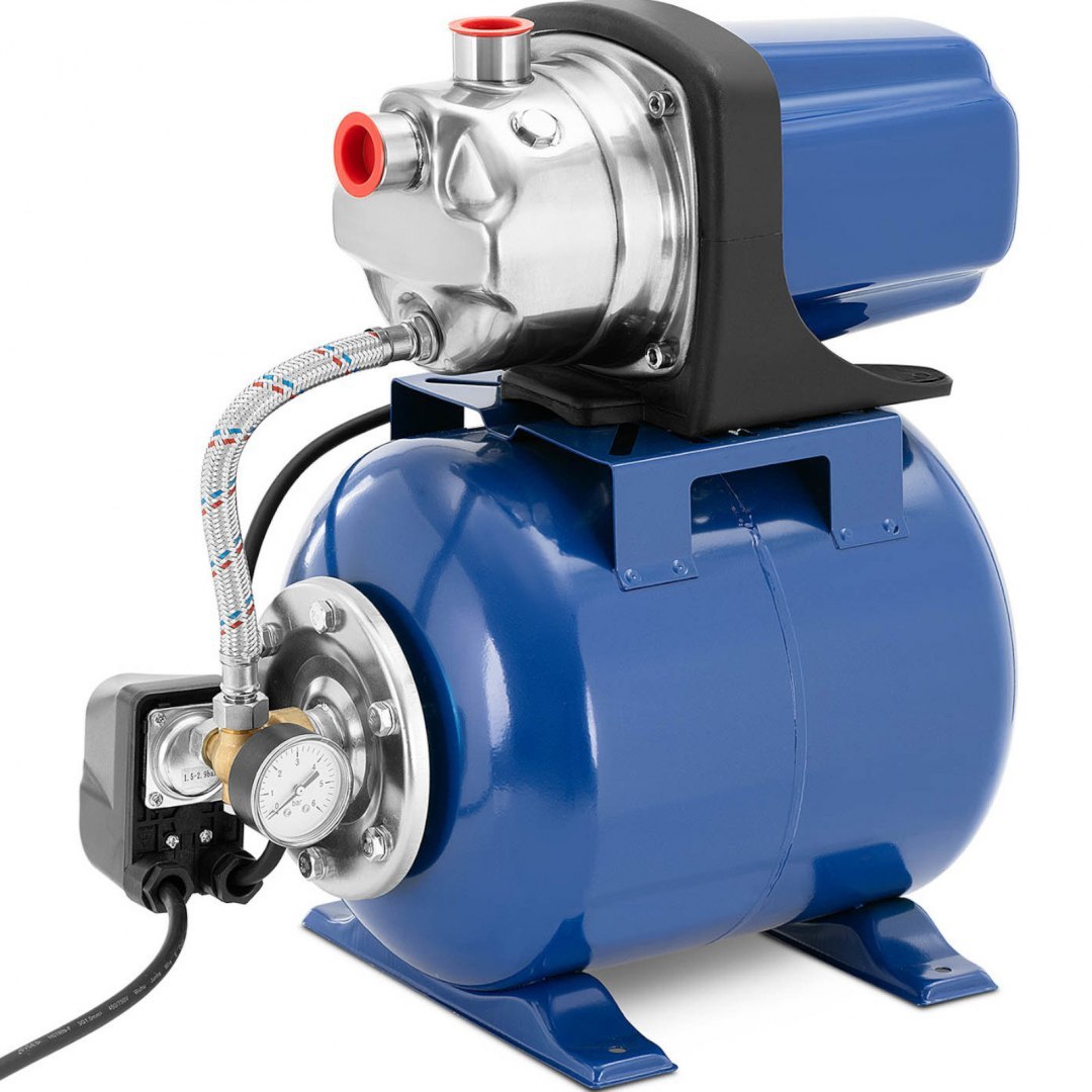 Pompa hydroforowa ciśnieniowa samozasysająca do pompowania wody 19 l 3.5 m3/h 1000 W Hillvert Pompa hydroforowa ciśnieniowa samozasysająca do pompowania wody 19 l 3.5 m3/h 1000 W Hillvert