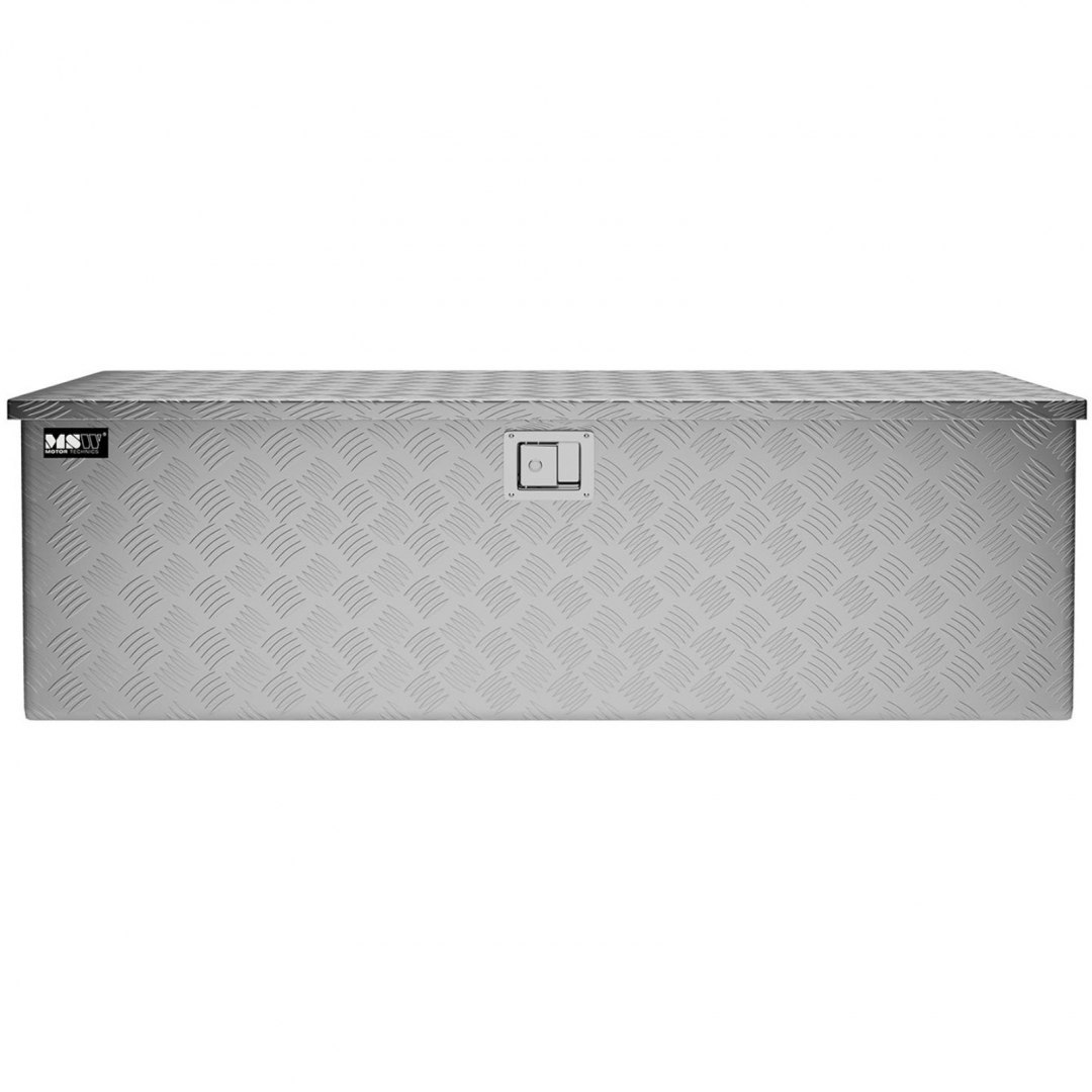Skrzynia narzędziowa transportowa aluminiowa zamykana na klucz 150 l 124 x 38.5 x 38.5 cm MSW Skrzynia narzędziowa transportowa aluminiowa zamykana na klucz 150 l 124 x 38.5 x 38.5 cm MSW