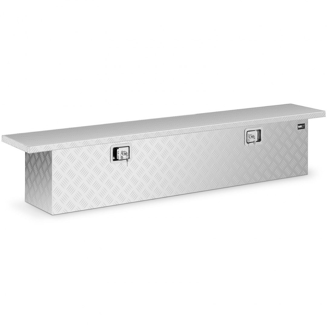 Skrzynka narzędziowa transportowa aluminiowa zamykana na klucz 180 l 176 x 30 x 34.5 cm MSW Skrzynka narzędziowa transportowa aluminiowa zamykana na klucz 180 l 176 x 30 x 34.5 cm MSW