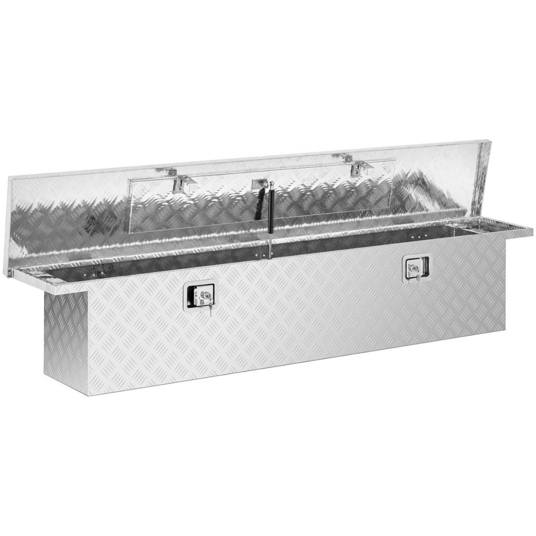 Skrzynka narzędziowa transportowa aluminiowa zamykana na klucz 180 l 176 x 30 x 34.5 cm MSW Skrzynka narzędziowa transportowa aluminiowa zamykana na klucz 180 l 176 x 30 x 34.5 cm MSW