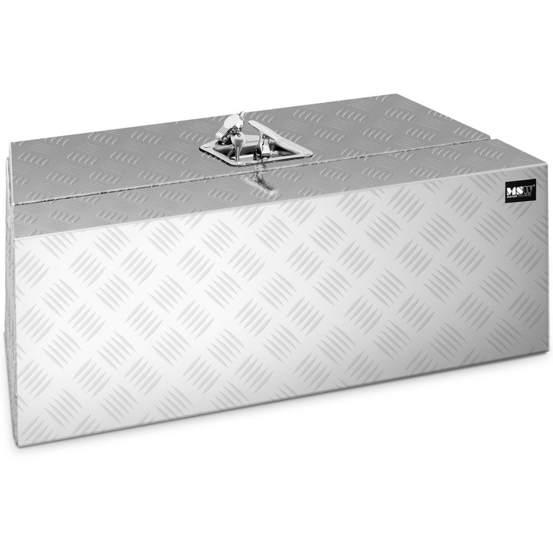 Skrzynka narzędziowa transportowa aluminiowa zamykana na klucz 75 l 75 x 25 x 40 cm MSW Skrzynka narzędziowa transportowa aluminiowa zamykana na klucz 75 l 75 x 25 x 40 cm MSW