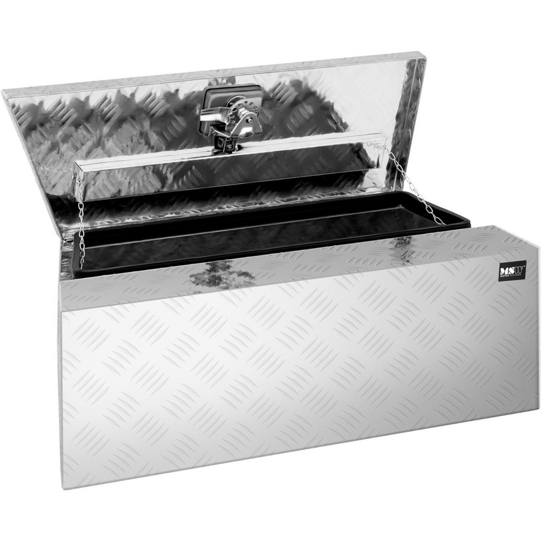 Skrzynka narzędziowa transportowa aluminiowa zamykana na klucz 75 l 75 x 25 x 40 cm MSW Skrzynka narzędziowa transportowa aluminiowa zamykana na klucz 75 l 75 x 25 x 40 cm MSW
