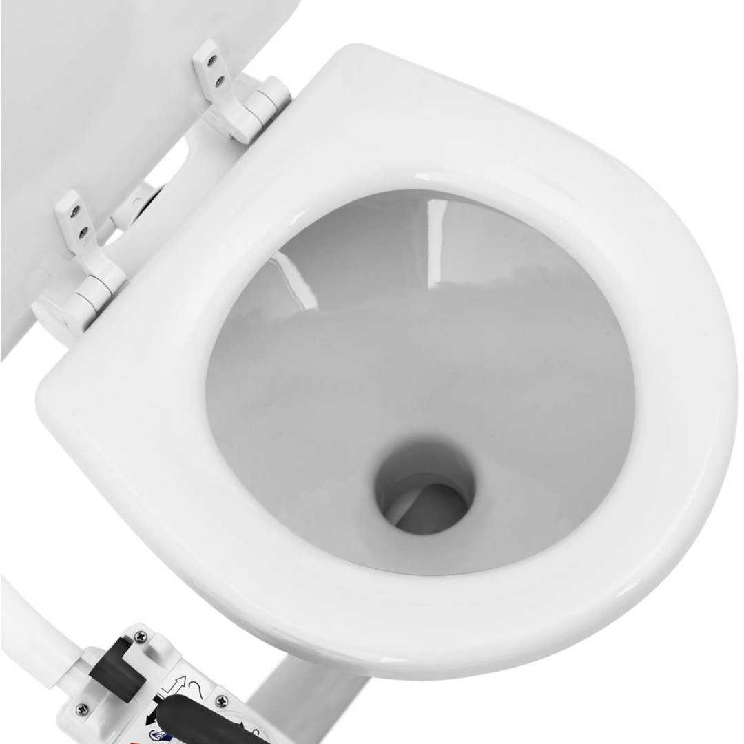 Toaleta jachtowa stacjonarna ceramiczna z pompką ręczną 230 x 210 mm MSW Toaleta jachtowa stacjonarna ceramiczna z pompką ręczną 230 x 210 mm MSW