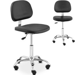 Krzesło robocze warsztatowe z oparciem CHROM do 120 kg 450-585 mm czarne FROMM&amp;STARCK