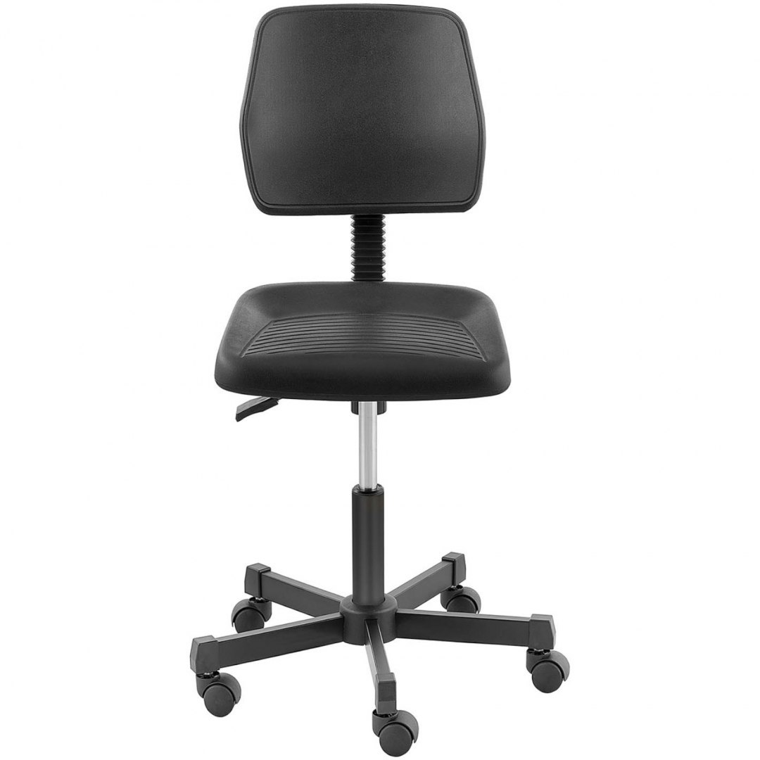 Krzesło robocze warsztatowe z oparciem do 120 kg 410-550 mm czarne FROMM&amp;STARCK