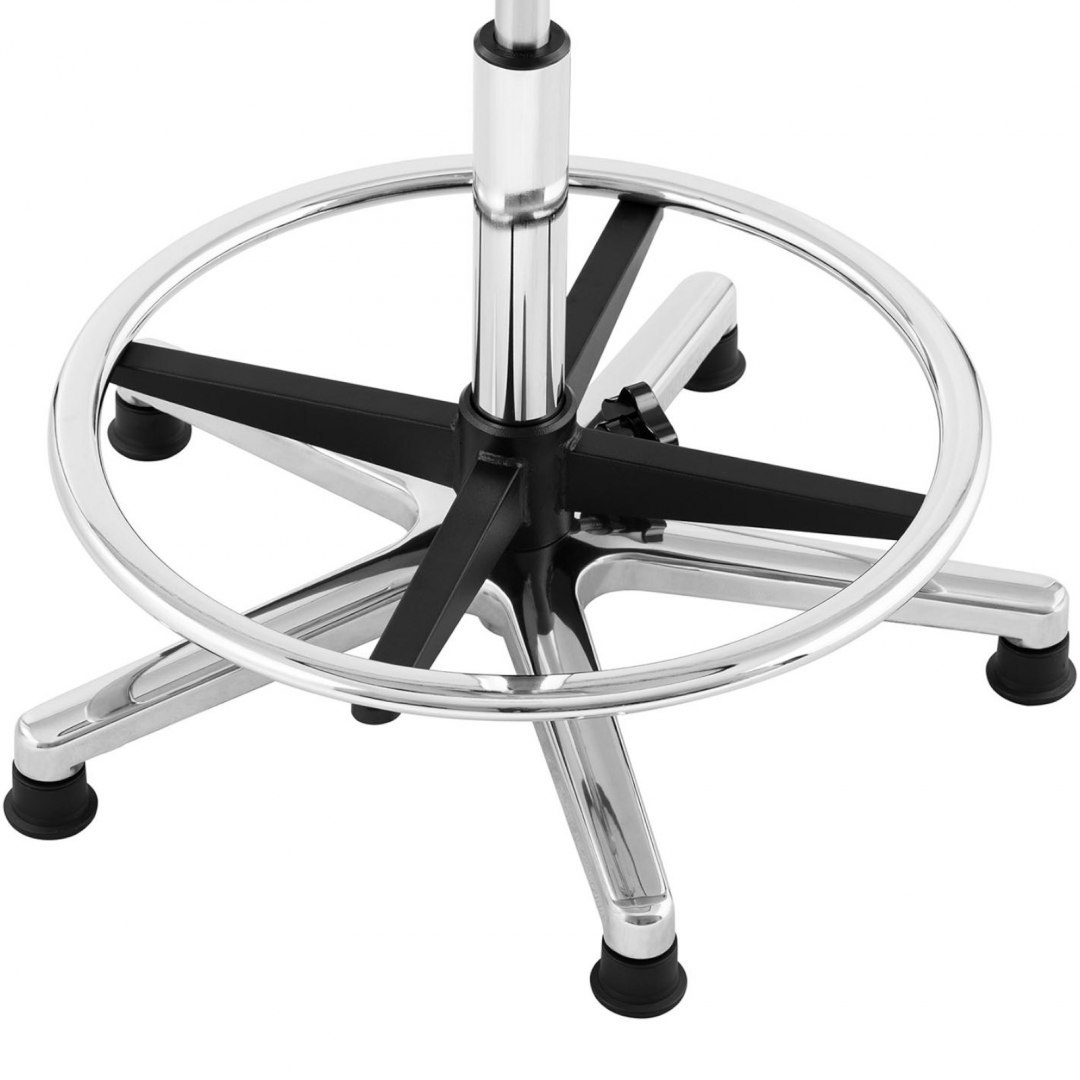 Krzesło robocze warsztatowe z oparciem podnóżkiem do 120 kg 530-800 mm czarne FROMM&STARCK Krzesło robocze warsztatowe z oparciem podnóżkiem do 120 kg 530-800 mm czarne FROMM&STARCK