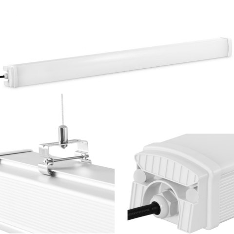 Lampa oprawa LED wodoodporna hermetyczna do magazynu kurnika IP65 4400 lm 120 cm 40 W WIESENFIELD Lampa oprawa LED wodoodporna hermetyczna do magazynu kurnika IP65 4400 lm 120 cm 40 W WIESENFIELD